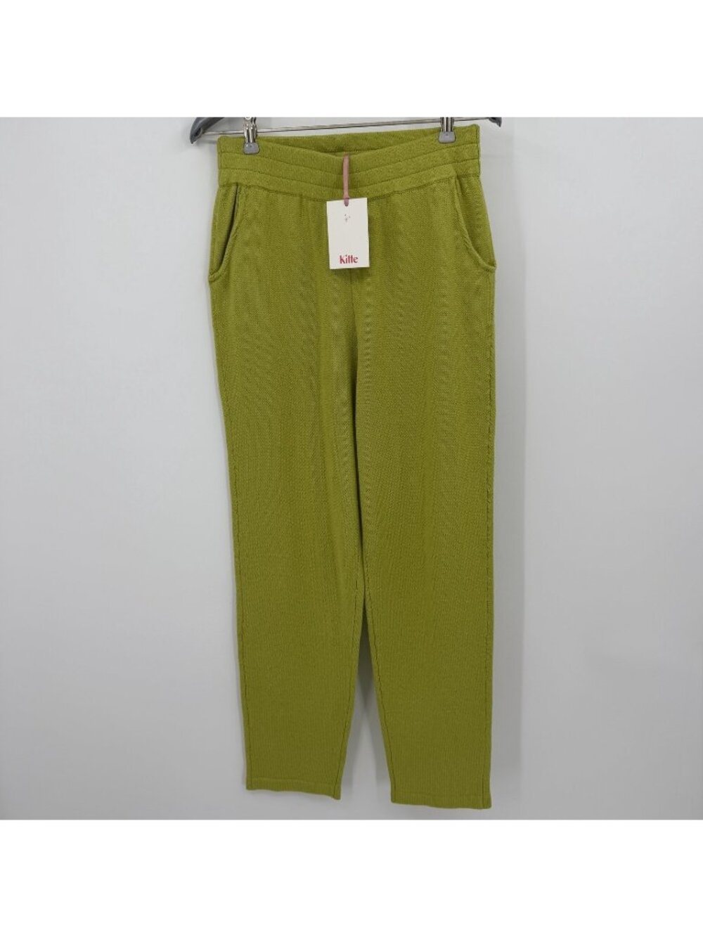 Kilte Collection The Kay Straight Leg Pants in Kiwi 1/S Cotton-Cashmere $345